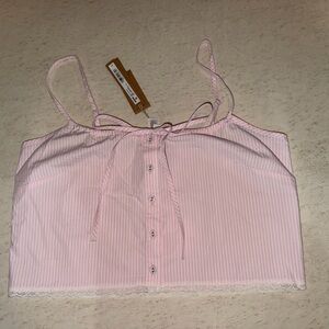 SKIMS Light Pink Striped Camisole